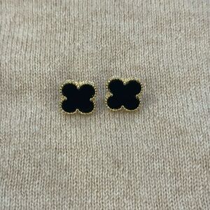 Black and gold earrings